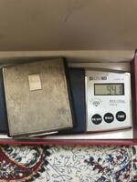 Art- Deco ezüst jelzett tükrös púder vagy névjegy tartó  94g