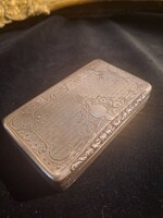 Antique Viennese silver gilt snuff box 1853