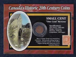 20th Century History of Canada 1 cent 1932 + 1 cent orange stamp set (id48150)