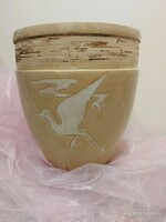 Beautiful large ceramic bird bowl