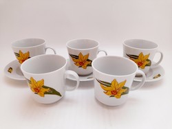 Lowland daffodil coffee cups. 5 cups + 3 saucers