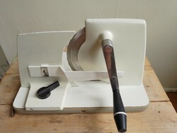 Retro kenyérvágó kézi tekerős karos szeletelő konyhai gép állítható vastagság