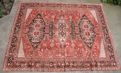 Silk carpet tablecloth, oriental carpet pattern 190 x 150 cm damaged!