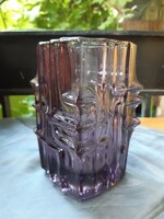 Retro Czech vladislav urban sklo union purple 13.5 cm glass mid century vase glass vase