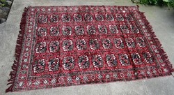 Silk carpet tablecloth, oriental carpet pattern 180 x 130 cm + fringe damaged!