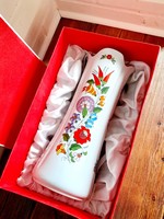 Kalocsai porcelán váza dobozával, 31 cm