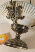 Antik barokk bronz festett üveg asztalközép / kínáló 524