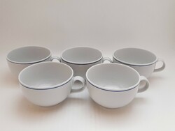 Alföldi blue striped tea cups, 5 in one