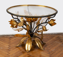 Gilded copper floral table
