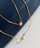 18K gold chain with spherical pendant