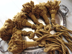 Antik-arany színű  pamut függönykikötők 6 db