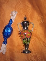 Karácsonyfadísz - pipacsos amphora