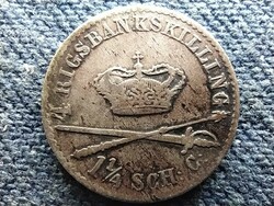Dánia VIII. Keresztély (1839-1848) .250 ezüst 1 1/4 Skilling 1842 VS (id68720)