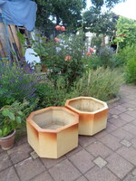 Zsolnay  / Fürtös Gy / pirogránit  nagyméretű  kültéri  kaspó pár , a 60 as  évekből .Ritka !!