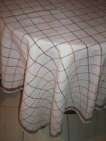 Beautiful checkered woven tablecloth