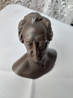 Cast iron statue bust, bust, antique, Julius Caesar?, Could have been a decorative element