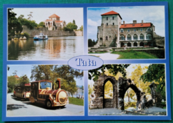Tata, details, castle, dotto, English park, ruin, postal clear postcard