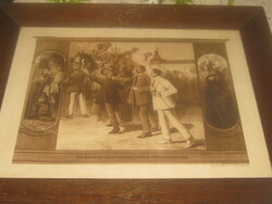 Antique photo? 1916 I. Vh wooden picture frame