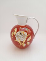Wallendorf porcelán kézi festésű kancsó, kiöntő, váza, 18 cm