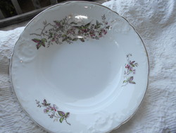 Large (bird on a flowering branch) hand-painted porcelain plate