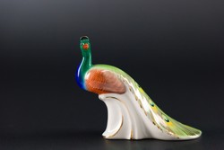 Drasche porcelain peacock, marked.
