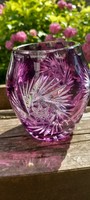 Hand polished rare amethyst purple crystal vase
