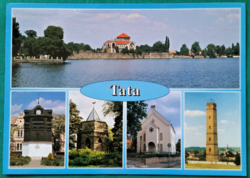 Tata, details, castle, clock tower, mosque, lookout point, postal postcard