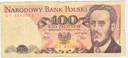 Poland 100 zlotys 1979 fa