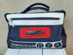Retro, synthetic leather sports bag
