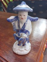 China blue-painted porcelain figure of a Chinese fisherman