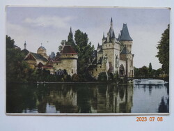 Régi képeslap:  Budapest, Vajdahunyad vára (1927)