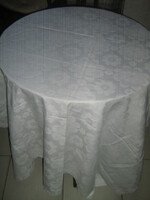 Beautiful white floral damask tablecloth