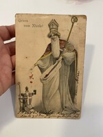 Mikulás, karácsonyi képeslap, pápa, miklós