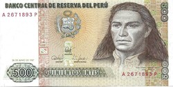 500 intis 1987 Peru UNC