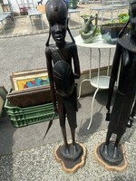 Pair of ebony African statues