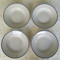 Blue striped Zsolnay porcelain plates for sale!