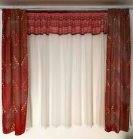 Drapery curtain set with side decor in one - new-gift runner tablecloth