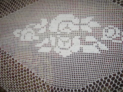 Crochet rhombus runner large size