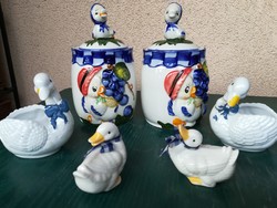 6-part duck spice holder, the 2 larger holders are 15 cm high.
