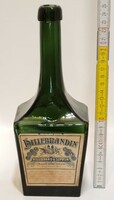 "Hillebrandin" címkés zöld likőrösüveg (2686)