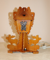 Deer wood table lamp (handmade)
