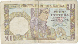 Szerbia 500 dinár 1941 FA
