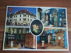 Sopron Soproni Múzeum, Storno gyűjtemény, hátoldalán rajzos nyomat, postatiszta