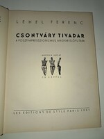 Lehel Ferenc: Czöntváry Tivadar. Paris, 1931. Copy signed by the author
