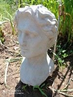 Férfifej, antik stílusú fej, szobor, kültéri műkő dísz