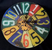 Dt/293 – modern vintage-effect glass wall clock