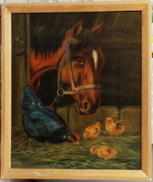 Antik festmény 19-ik század GARANTÁLTAN EREDETI RÉGI