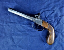 Rare, antique, front-loading double-barreled pistol, ca. 1820!!!