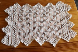 White crochet tablecloth