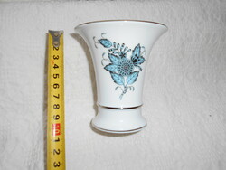 Herend vase with Apponyi pattern - extremely rare blue silver color